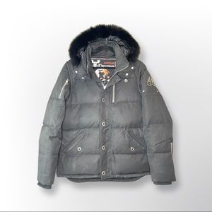 Moose Knuckles Fur-Trim Hooded Coat